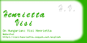 henrietta visi business card